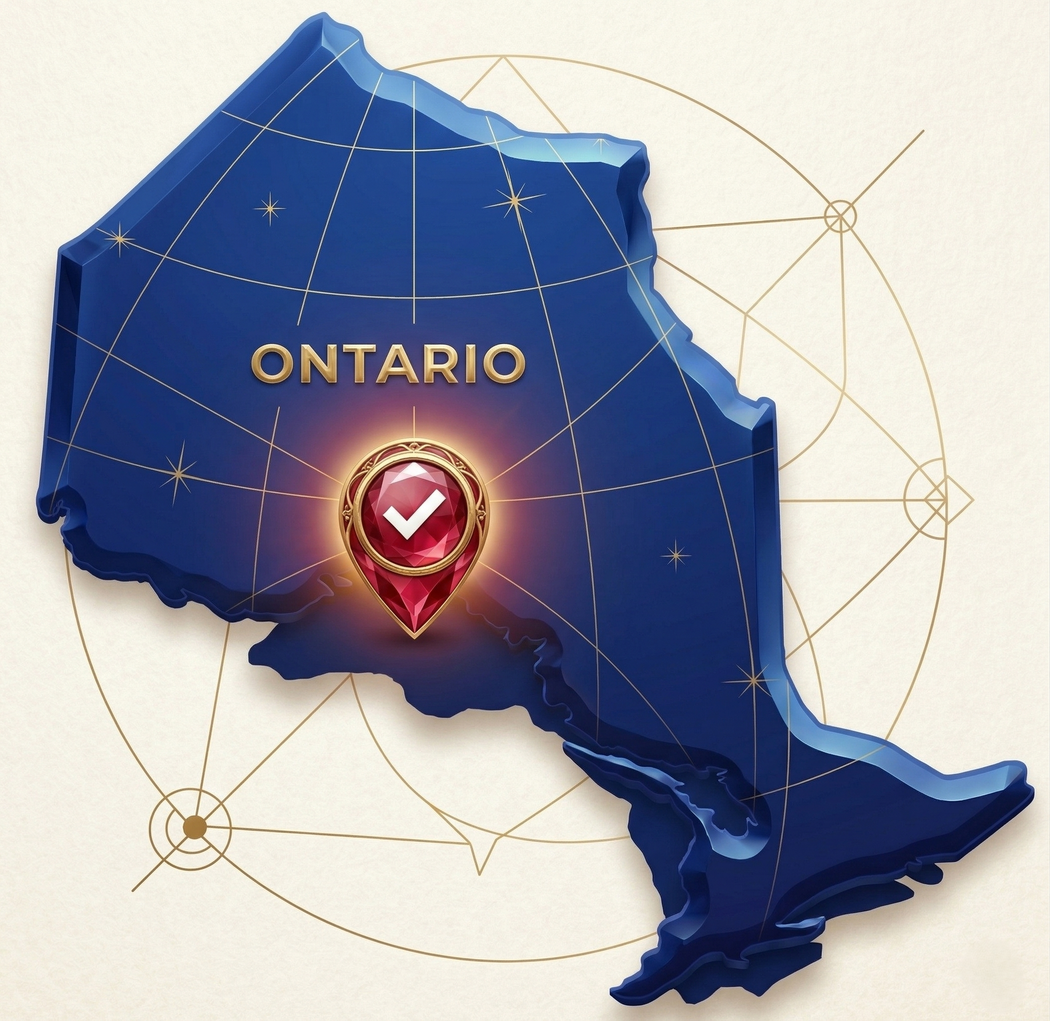Map of Ontario showing Shashikant Sharma Insurance coverage area